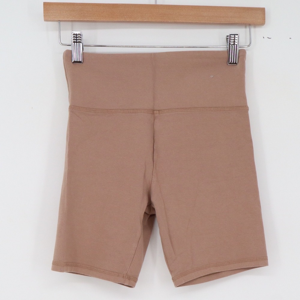 Forever 21 Biker Shorts Womens XS High Rise Tan Athletic Stretch Excellent